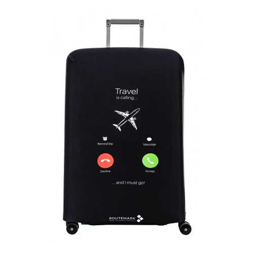 Чехол для чемодана Routemark Travel is calling черный L/XL в Декатлон