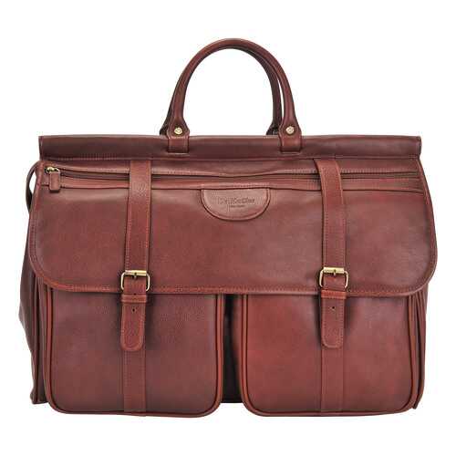 Дорожная сумка кожаная Dr. Koffer P246330-02-05 коричневая 48 x 20 x 35 в Декатлон