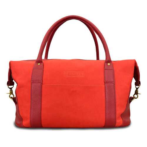 Кожаная дорожная сумка Hantley Grand Tour (M) Red-Burgundy в Декатлон