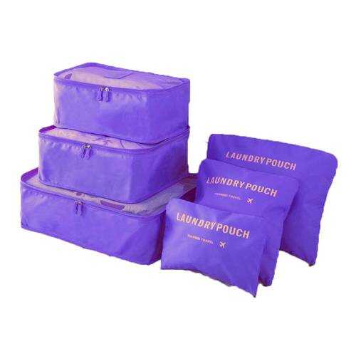 Набор для путешествий и хранения Laundry pouch из 6 сумок органайзеров violet в Декатлон