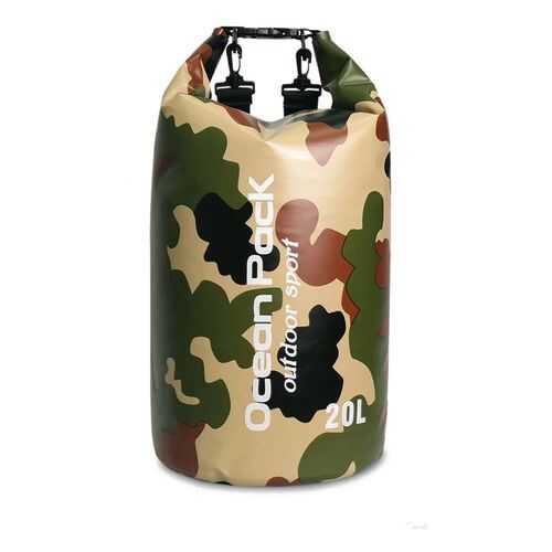 Спортивная сумка Nuobi Camouflage Ocean Pack 20 зеленая в Декатлон