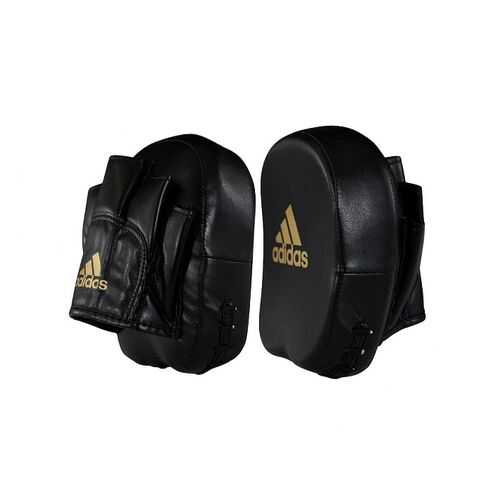 Лапы adidas Short Focus Mitts черно-золотые в Декатлон