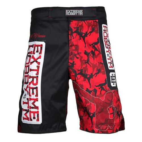 Шорты для единоборств Extreme Hobby Grappling Red Warrior черные, M, 190 см в Декатлон