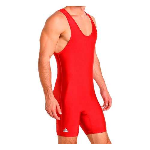 Трико борцовское Adidas детское Wrestling Solid Singlet красное YL 152 см в Декатлон