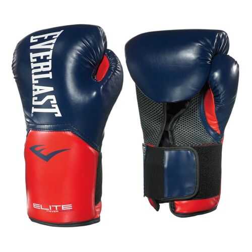 Боксерские перчатки Everlast Elite ProStyle красные/синие 12 унций в Декатлон