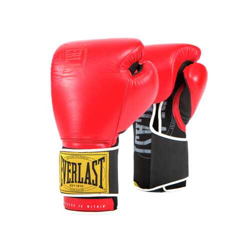 Боксерские перчатки тренировочные Everlast 1910 Classic красные 16 унций в Декатлон