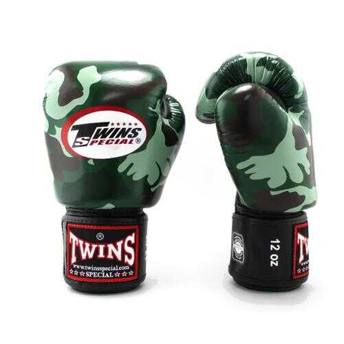 Боксерские перчатки Twins Fancy Boxing Gloves FBGVL3-AR зеленые 14 унций в Декатлон