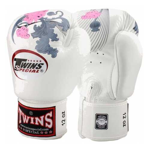 Боксерские перчатки Twins FBGVL3-13 Fancy Boxing Gloves бело-розовые 14 унций в Декатлон