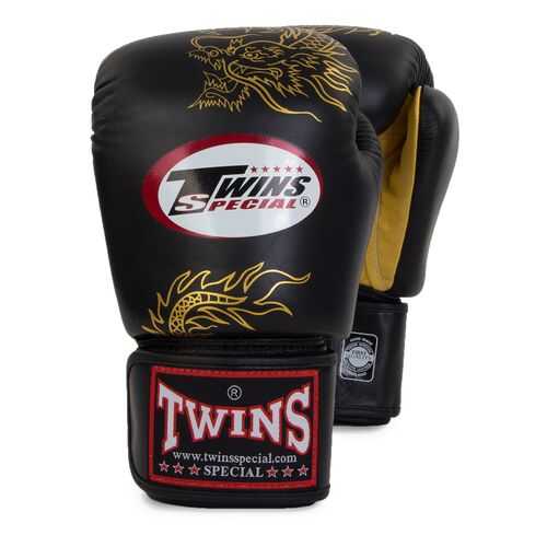 Боксерские перчатки Twins Special FBGVL3-6 FANCY BOXING GLOVES черно-золотые в Декатлон