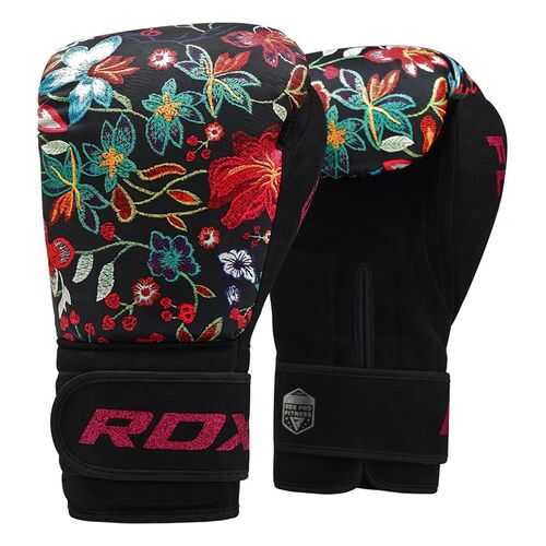 Боксерские тренировочные перчатки RDX FL-3 FLORAL BLACK в Декатлон