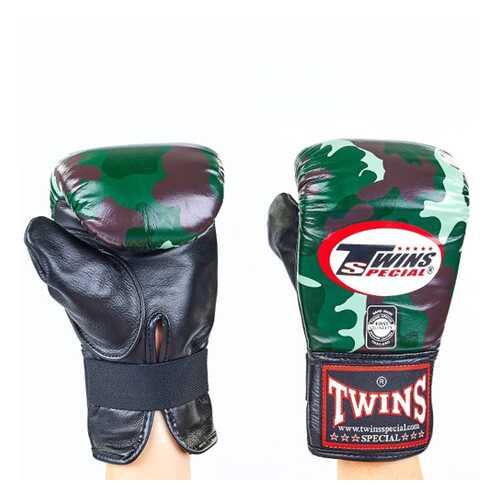 Перчатки боксерские снарядные Twins FTBGL1H-AR FANCY TRAINING BAG GLOVES зеленые в Декатлон