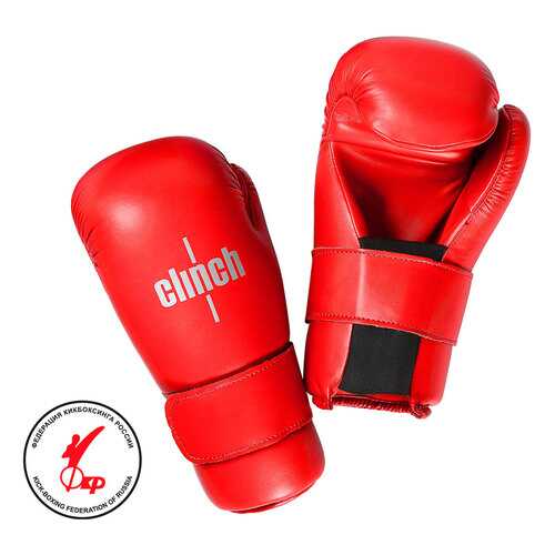 Перчатки полуконтакт Clinch Semi Contact Gloves Kick M красные 8 унций в Декатлон