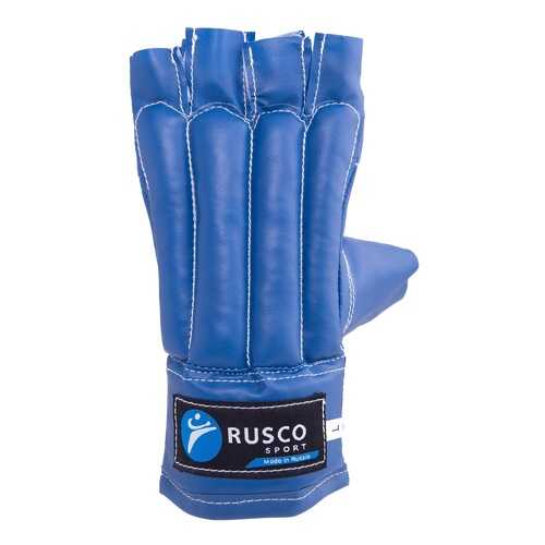 Перчатки снарядные Rusco Sport, шингарды, кожзам, синий (M) в Декатлон