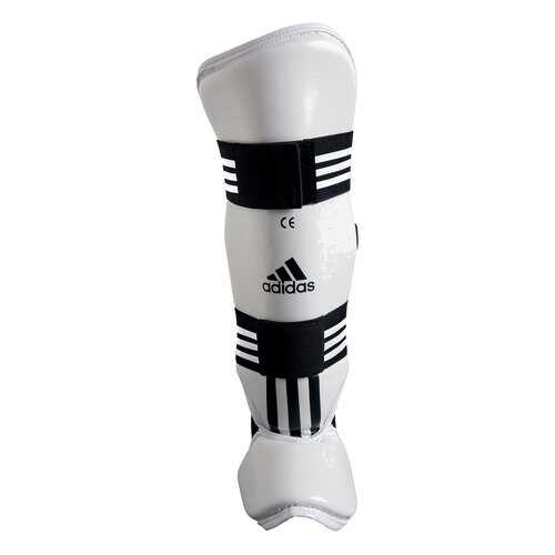 Защита голени и стопы Adidas для тхэквондо WTF Shin Instap Pad Protector белая XS в Декатлон