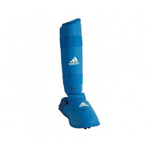 Защита голени и стопы Adidas WKF Shin & Removable Foot синяя M в Декатлон