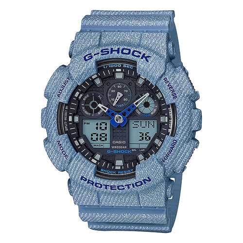 Японские наручные часы Casio G-Shock GA-100DE-2A с хронографом в Декатлон