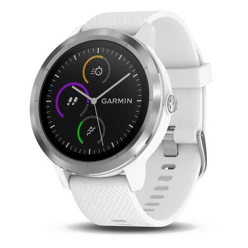 Умные часы Garmin Vivoactive 3 Silicone Steel/White в Декатлон