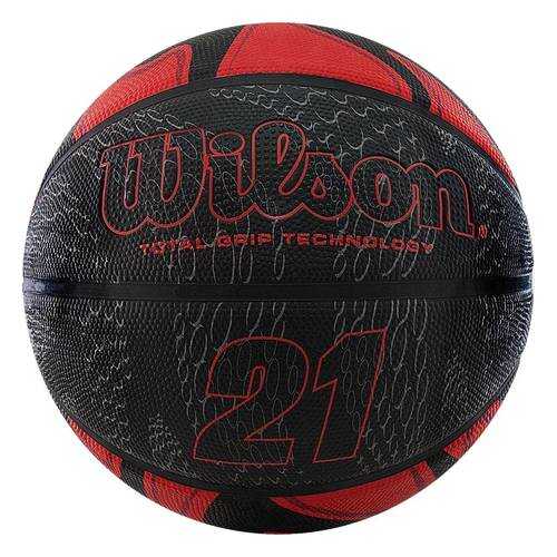 Мяч баскетбольный Wilson 21 Series WTB2103, 7, красный, любительский, клееный в Декатлон