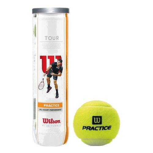 Мяч теннисный Wilson Tour Practice, желтый в Декатлон