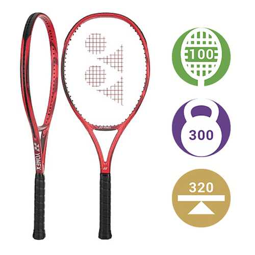 Ракетка для большого тенниса Yonex Vcore 100 7593 красная в Декатлон