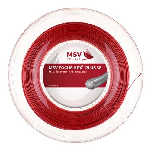 Теннисная струна MSV Focus-Hex Plus 38 1.30 Red 200 метров в Декатлон