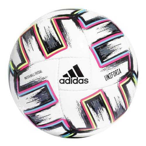 Мяч футзальный Adidas Euro 20 Uniforia Pro Sala, 4, белый, профессиональный, ручная сшивка в Декатлон