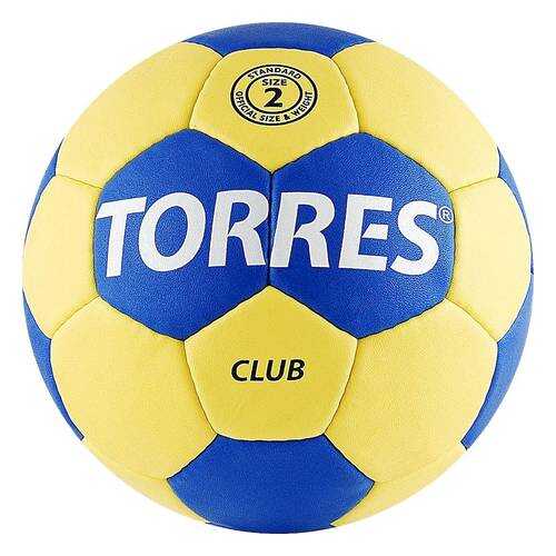 Мяч гандбольный Torres Club SS19, 2, желтый/синий в Декатлон