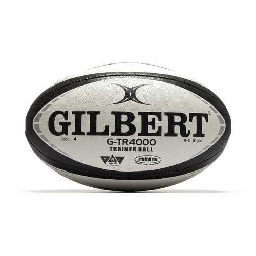 Мяч для регби Gilbert G-TR4000, 4, белый/черный в Декатлон