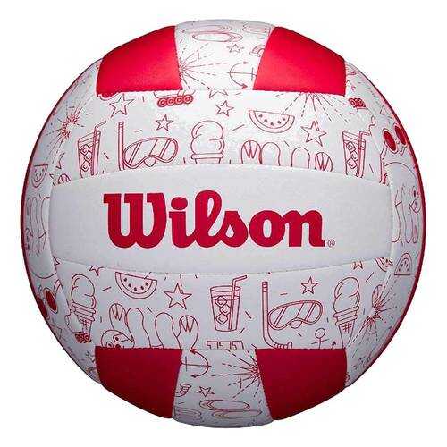 Мяч для пляжного волейбола Wilson Seasonal, 5, белый, тренировочный, машинная сшивка в Декатлон