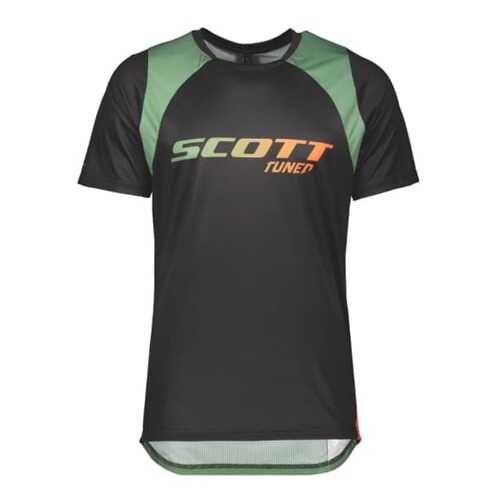 Футболка Scott Trail Vectic, black/dark ivy green, L INT в Декатлон