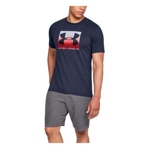 Футболка Under Armour Boxed Sportstyle Graphic Charged Cotton SS, 408 синяя, SM в Декатлон