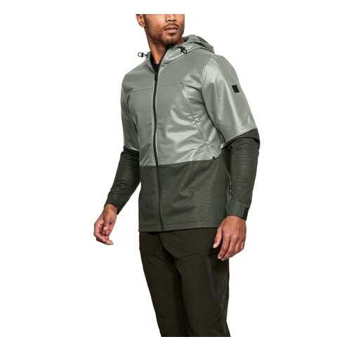 Куртка Under Armour Hybrid Windbreaker Hooded FZ, 492 зеленая, SM в Декатлон