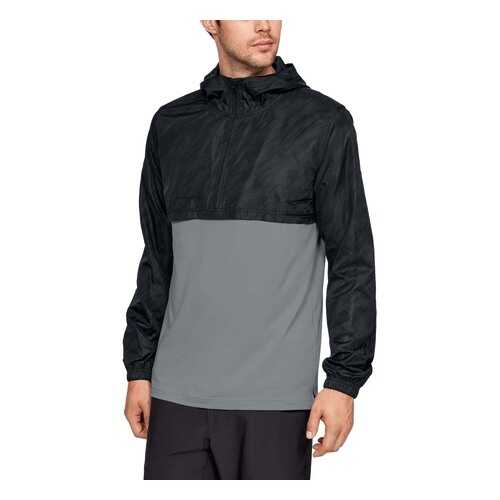 Куртка Under Armour Sportstyle Anorak Hooded Half Zip, 004 черная/серая, LG в Декатлон