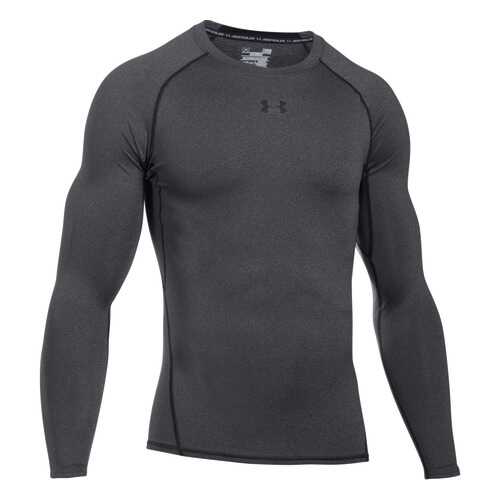 Лонгслив Under Armour HeatGear Armour Compression LS, 090 серый, SM в Декатлон