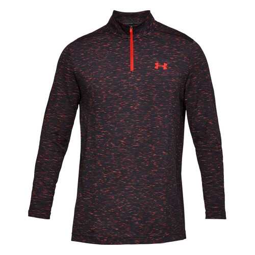 Лонгслив Under Armour Threadborne Seamless Half Zip LS, 016 черный/красный, XL в Декатлон