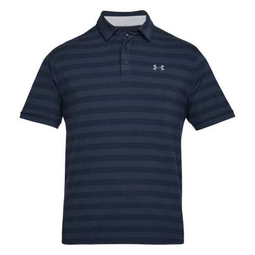 Поло Under Armour Charged Cotton Scramble Stripe, 408 синее, XS в Декатлон