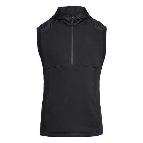 Спортивный жилет Under Armour Microthread Terry Half Zip Hooded SL, 001 черный, SM в Декатлон