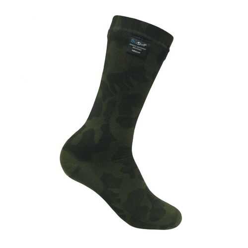 Носки DexShell Waterproof Camouflage 2017 зеленые/серые, размер 36-38 в Декатлон