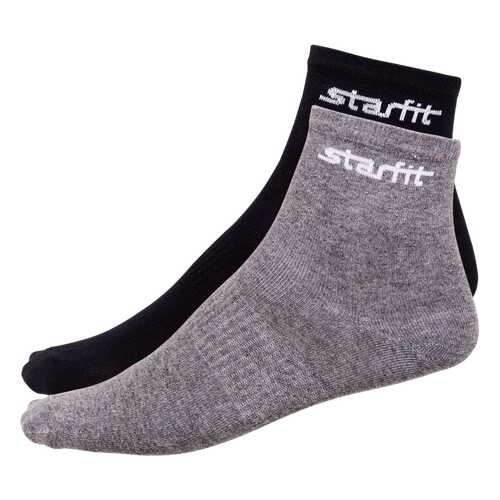 Носки StarFit SW-206, серый меланж/черные, 35-38 EU в Декатлон