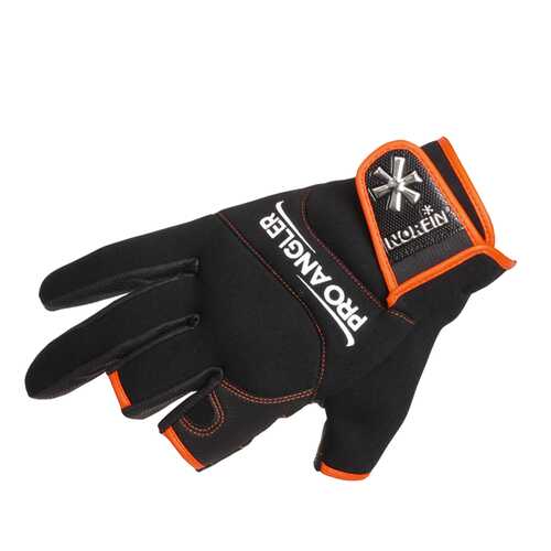 Перчатки мужские Norfin Pro Angler 3 CUT Gloves 3, черные/оранжевые, L в Декатлон