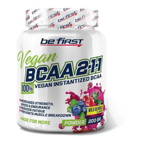 Be First BCAA 2:1:1 Vegan Instantized Powder 200 г цитрусовый микс в Декатлон