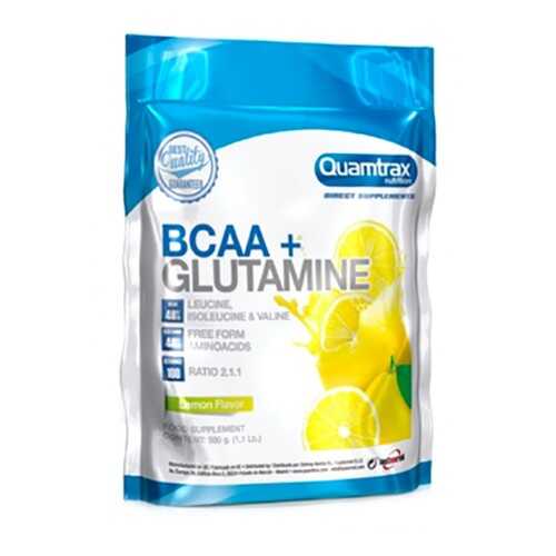 Quamtrax Nutrition Аминокислоты BCAA 2:1:1 + Glutamine Powder, 500 г, вкус: лимон в Декатлон