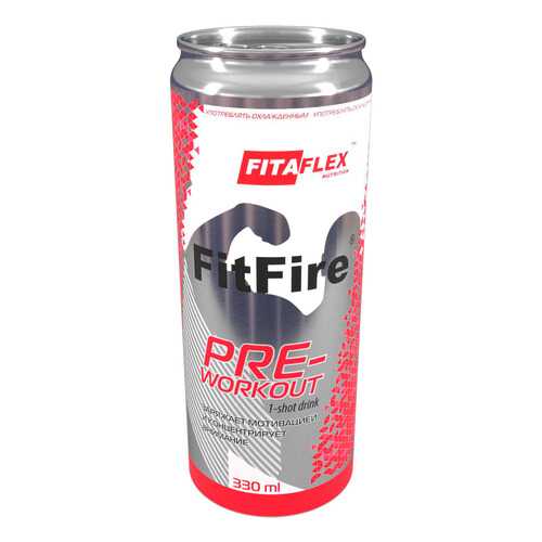 FitaFlex FitFire PRE-workout 1-shot drink, 330 мл, вкус: розовый лимонад в Декатлон