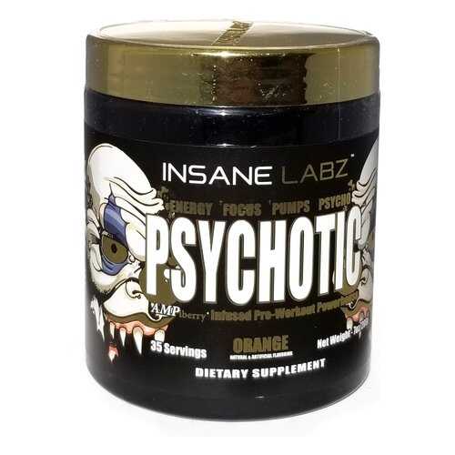 Предтренировочный комплекс Insane Labz Psychotic Gold 202 г, апельсин в Декатлон