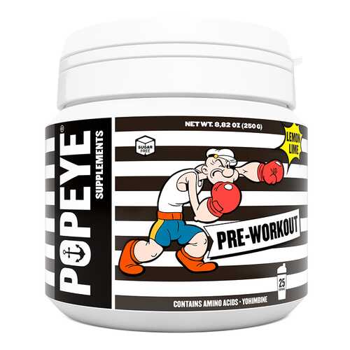 Предтренировочный комплекс Popeye Supplements Pre-Workout 250 г лимон-лайм в Декатлон