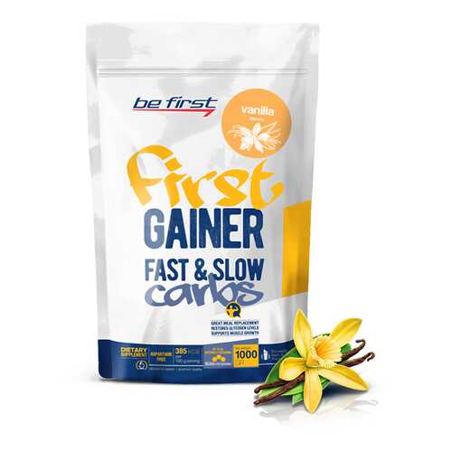 Гейнер Be First Gainer Fast & Slow Carbs 1000 г Vanilla в Декатлон