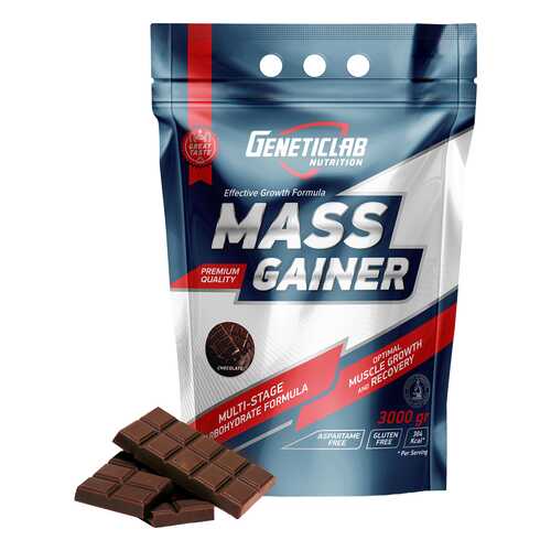 Гейнер GeneticLab Nutrition Mass Gainer 3000 г Chocolate в Декатлон