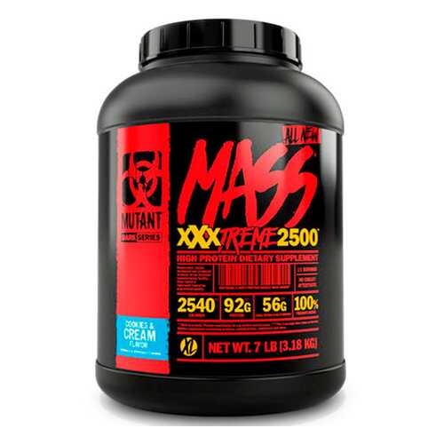 Гейнер MUTANT Mass XXXtreme 2500 Печенье крем (3,2 кг) в Декатлон