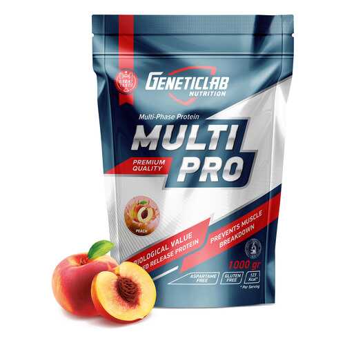 Протеин GeneticLab Nutrition Multi Pro 1000 г Peach в Декатлон