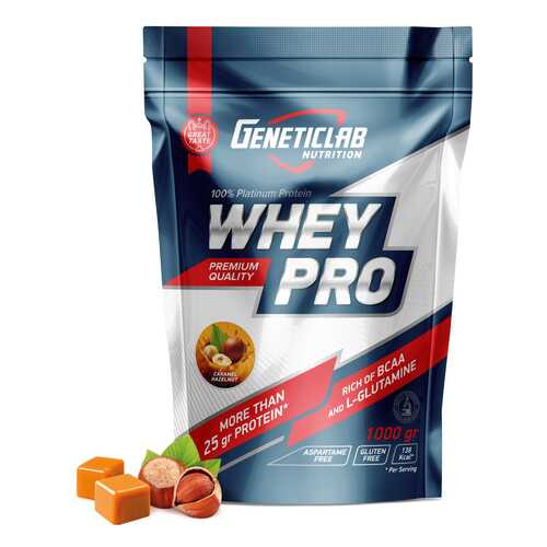 Протеин GeneticLab Nutrition Whey Pro 1000 г Caramel Hazelnut в Декатлон